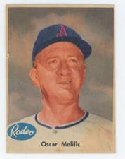 1955 Rodeo Meats Baseball OSCAR MELILLO Kansas City A's