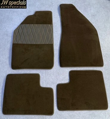 Alfombra de Coche para Fiat 130 Coupé Marrón Oscuro Terciopelo Sintética 4teilig - Imagen 1 de 4