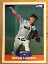 1989 Score Roger Clemens Card #350 Red Sox High-Grade NM Centered & Sharp!