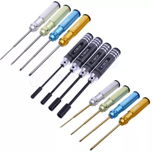 RC Tools 4 pz set driver vite esagonale placcatura in titanio temprato 1,5 2,0 2,5 3,0 mm - Foto 1 di 17