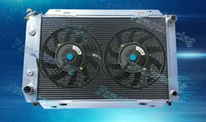 For Ford Cougar Fairmont Mustang Aluminum Radiator+FAN AT MT 1980-1993 81 82 80 - Picture 1 of 6