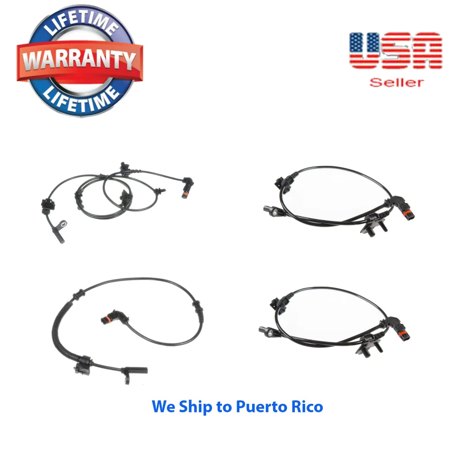 Juego de 4 sensores de velocidad de rueda ABS delanteros traseros R&L tracción trasera aptos para: Chrysler 300 Dodge Charger Foto 1 de 4