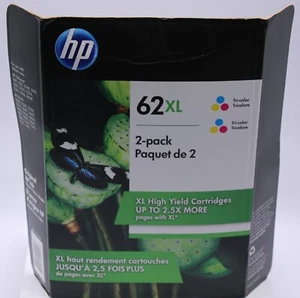 HP 62XL Tri-Color Genuine Ink Cartridge, 2 Pack M0J01BN - Picture 1 of 1