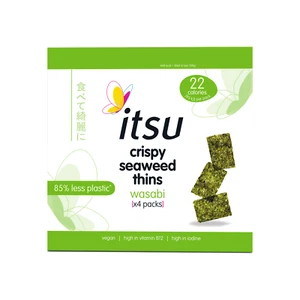 Itsu Crispy Seaweed Thins Wasabi Multipack Trayless 4 x 5g - Picture 1 of 1