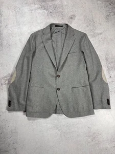 Tagliatore blazer smoking uomo due bottoni grigio giacca classica 100% lana taglia 54R - Foto 1 di 10