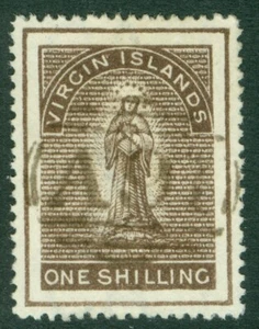SG 41 Isole Vergini 1887-90. 1/- da marrone a marrone intenso. Usato molto bene... - Foto 1 di 1