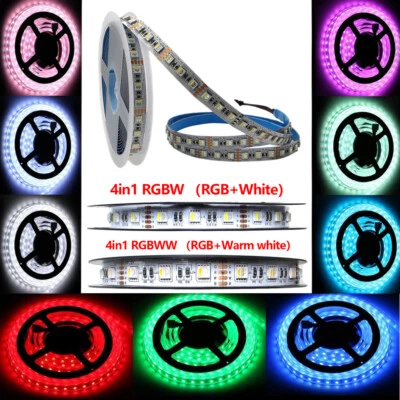 12V 24V 5050 RGBW RGBWW LED Strip 4in1 96/84LED/m LED Tape For Indoor lighting - Image 1 of 4