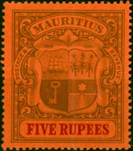 Mauritius 1902 5R lila & karminrot SG155 sehr guter Erhaltungszustand VLMM Auswahlbeispiel - Bild 1 von 1