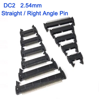 DC2 IDC Socket Box PCB Header Connector Straight/Right Angle Pin 2.54mm 10P~50P - Image 1 of 4