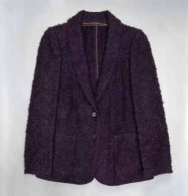 Chaqueta blazer de lana Escada 38 vintage boucle púrpura ALEMANIA OCCIDENTAL Foto 1 de 4