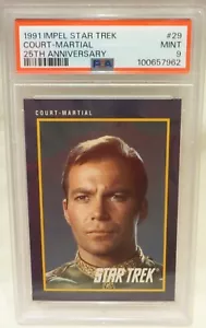 1991 Impel Star Trek 25th Anniversary #29 Captain Kirk **PSA 9** Mint Pop 1 - Picture 1 of 2
