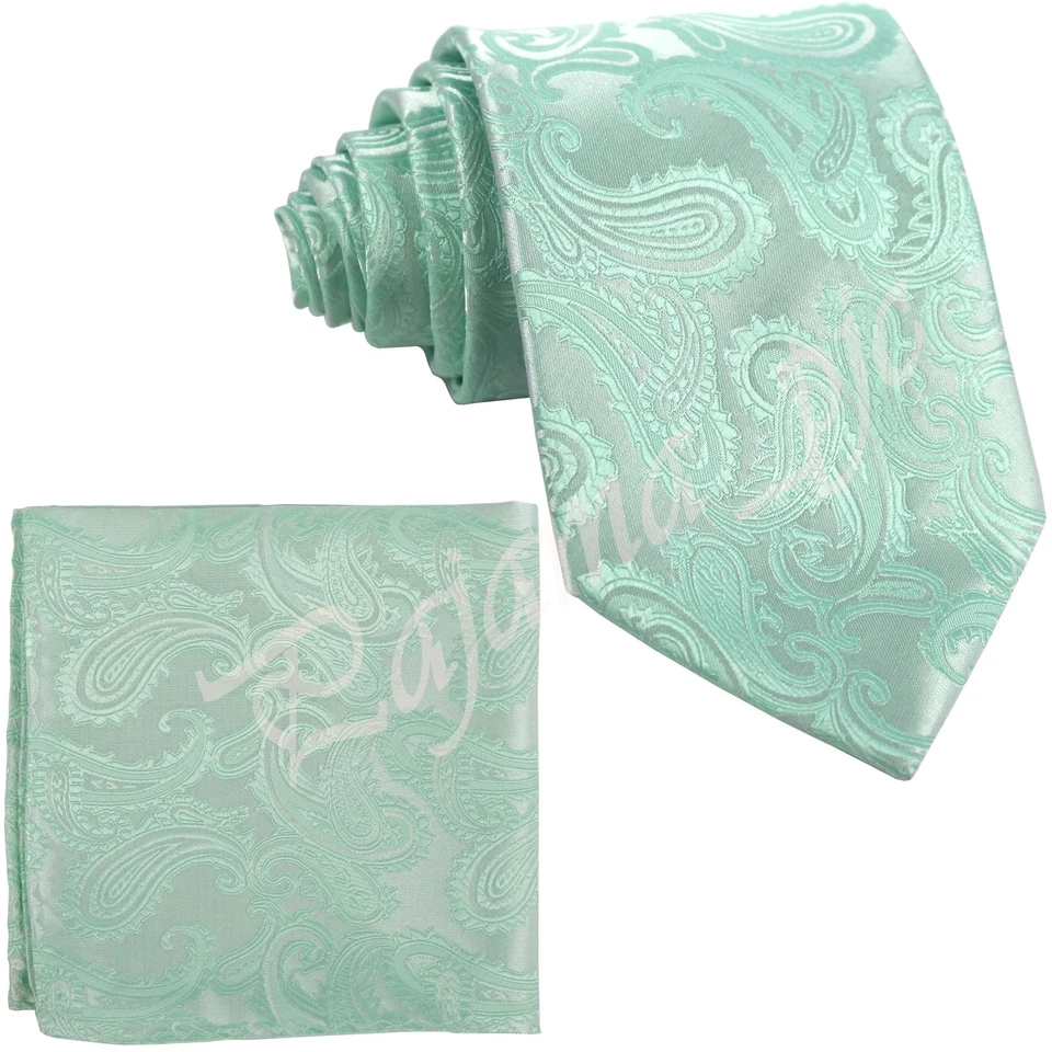 Conjunto de corbata y pañuelo para hombre de cachemira para boda fiesta graduación formal conjunto de corbata Foto 1 de 1