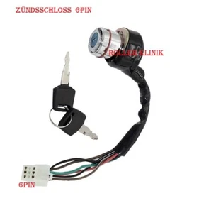 Universal 3-Position Auto Motorrad Roller Go-Kart 6 Kabel Zündschloss 2 Schloss. - Bild 1 von 4