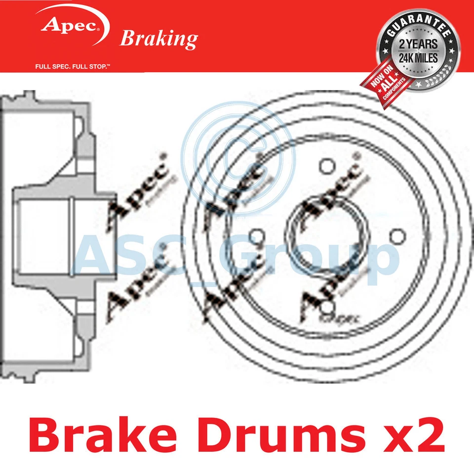 2x Apec 181.2mm (Interne) 4 Clou Rechange Arrière Frein à Main Frein De DRM9168 - Photo 1/1