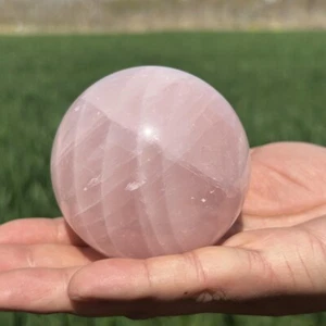 Bola de cristal de cuarzo rosa natural 0,53 kg esfera de cristal de cuarzo decoración regalo 72 mm - Imagen 1 de 22