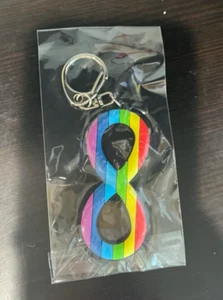 Infinity Rainbow clamp ring key chain Pride LGBTQ+ - Picture 1 of 2