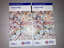 2  X  London Underground Pocket Tube Map - November 2022 - With Elizabeth line
