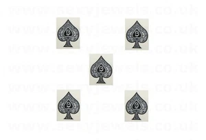Mini Queen Of Spades Style 4 QOS Temporary Tattoo BBC Hotwife FREE P&P- Pack 5 - Picture 1 of 1