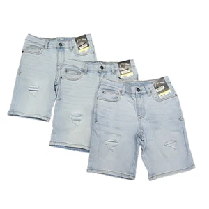 Art Class Set of 3 Boys Destructed Bermuda Jean Shorts Size Medium 8 Blue - Picture 1 of 12