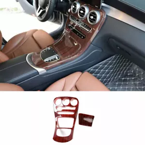 For Benz C-Class W205 2019-2021 Peach Wood Grain Console Gear Shift Frame Trim - Bild 1 von 6