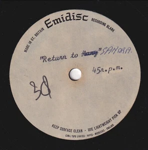 The STRANGERS * UK BEAT * FINDERS KEEPERS * 1964 UNISSUED EMIDISC 7" ACETATE * - Picture 1 of 3