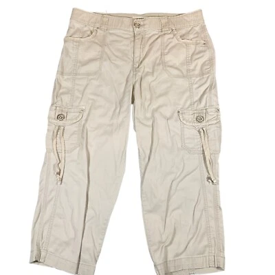 Pantalones Cato para mujer talla 8 caqui cargo chino plata botones borlas Foto 1 de 4