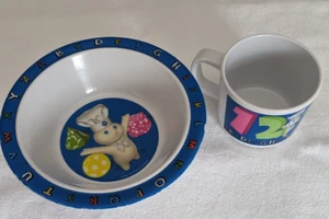 Vintage Pillsbury Doughboy Kindertasse und Schüssel Set - Bild 1 von 12