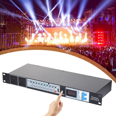 Acondicionador de energía de audio profesional voltímetro digital protector contra sobretensiones USB 2000W Foto 1 de 4