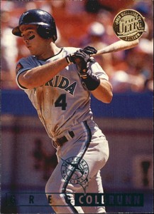 1995 Ultra Gold Medallion Florida Marlins Baseball Card #378 Greg Colbrunn