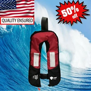 50% DE DESCUENTO Chaleco Salvavidas Inflable Manual Premium PFD Navegación Pesca NUEVO - Imagen 1 de 8