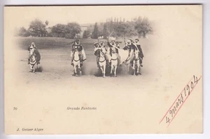 CPA AFRIQUE ALGERIE - ARMEE ARMY SPAHIS CHEVAL HORSE FANTASIA VERS 1904 ~D03 - Imagen 1 de 2