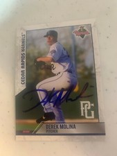 Derek Molina 2021 Signed Cedar Rapids Kernels Team Card Got In Person