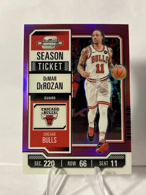 2023-24 Contenders Optic DEMAR DEROZAN Season Ticket Pink #/75 - Image 1 of 2