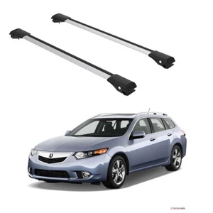 Roof Rack Cross Bars Set For Acura TSX SportWagon 2011+ Gray set - Picture 1 of 15