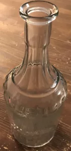 Vintage Klarglas Schnaps Flasche Dekanter 10" - Bild 1 von 5