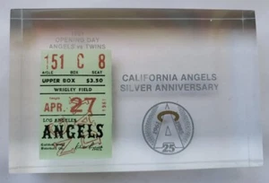 TY COBB THROW 1ST PITCH/LAST PUBLIC APPEARANCE TICKET 4/27/61 SEALED ACRYLIC1986 - Picture 1 of 17