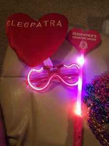 mix plush heart head wear glass cleopatra new orleans nola Mardi Gras lightup - Picture 1 of 4