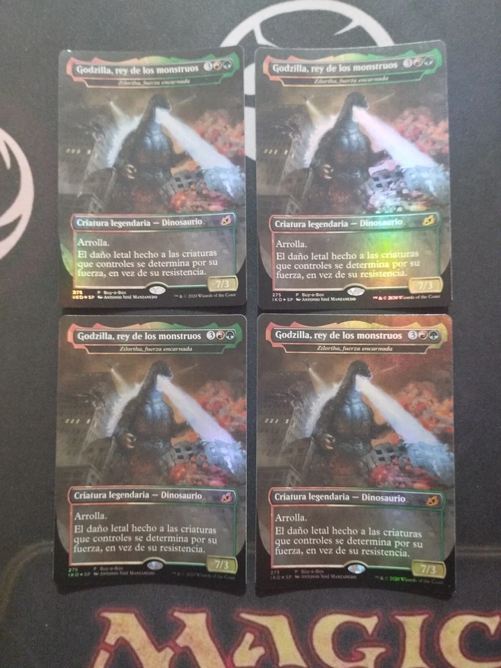 MTG PLAYSET 4X FOIL Godzilla, rey de los monstruos / Zilortha - SPANISH EX - Imagen 1 de 1