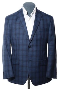 Abrigo Blazer Chaqueta 38S Corto Michael Kors Azul Oscuro Mezcla Rayón a Cuadros Deportivo - Imagen 1 de 9