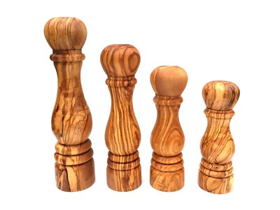 Salt and Pepper Grinder, Choose Size Wooden Grinder, Handmade from Olive Wood - Image 1 of 4
