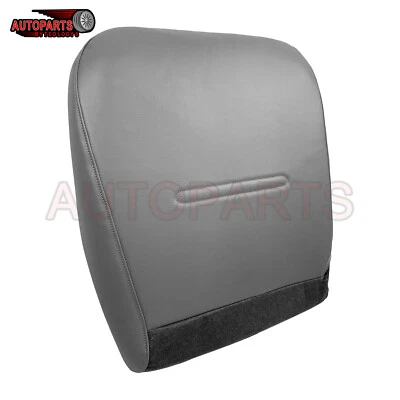 For 2001-2007 Ford F-450 F-550 Super Duty Driver Bottom Seat Cover Gray Leather - Image 1 of 4