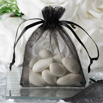 150 pcs 3x4 inch Wedding Favors ORGANZA BAGS - Pull String Gift Pouch Decoration - Image 1 of 4