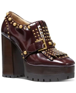 Michael KORS ALBERTA RICH BAROLO STUDS KILTIE PLATFORM LOAFERS 9 10 I LOVE SHOES - Picture 1 of 7