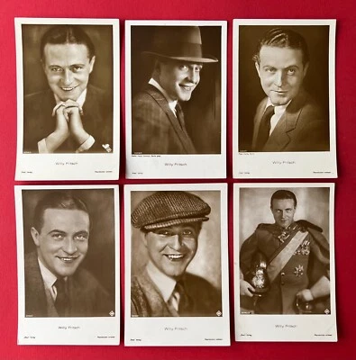 6 x Schauspieler Foto AK um 1935 WILLY FRITSCH  ( 125689 - Bild 1 von 2