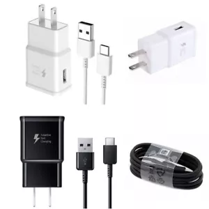 Universal USB Type C Cable Fast Wall Charger Plug For Samsung Galaxy Smartphone - Picture 1 of 20