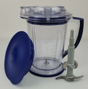 Ninja Master Prep Replacement PITCHER with LID & BLADES 48Oz Blue QB900 30 -NICE - Picture 1 of 19