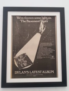 BOB DYLAN*Basement Tapes*1975*ORIGINAL*POSTER*AD*FRAMED*FAST WORLD SHIP - Imagen 1 de 1