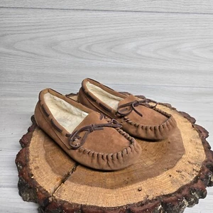 Aeropostale moccasins women’s Size 8 Faux Fur Lined Never Worn Tan Slippers - Picture 1 of 7