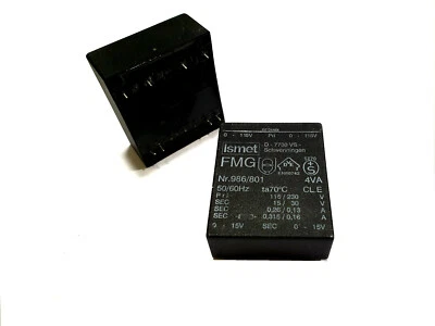 Printtrafo flache Ausführung 2x15V 4VA oder 30V 4VA  Primär 230V - Bild 1 von 2