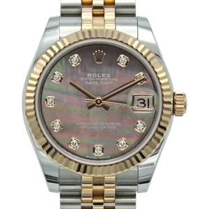 ROLEX Datejust 31mm Midi 178271 Tahitian Mother Of Pearl Diamond Dial 2018 B&P - Picture 1 of 14